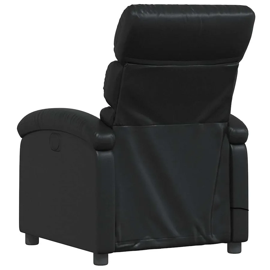 Fauteuil de massage inclinable Noir Similicuir - 7