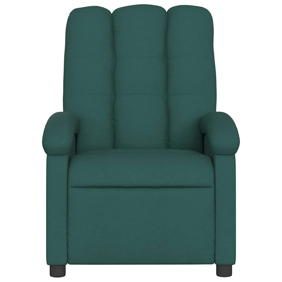 Fauteuil inclinable de massage vert foncé tissu - 4