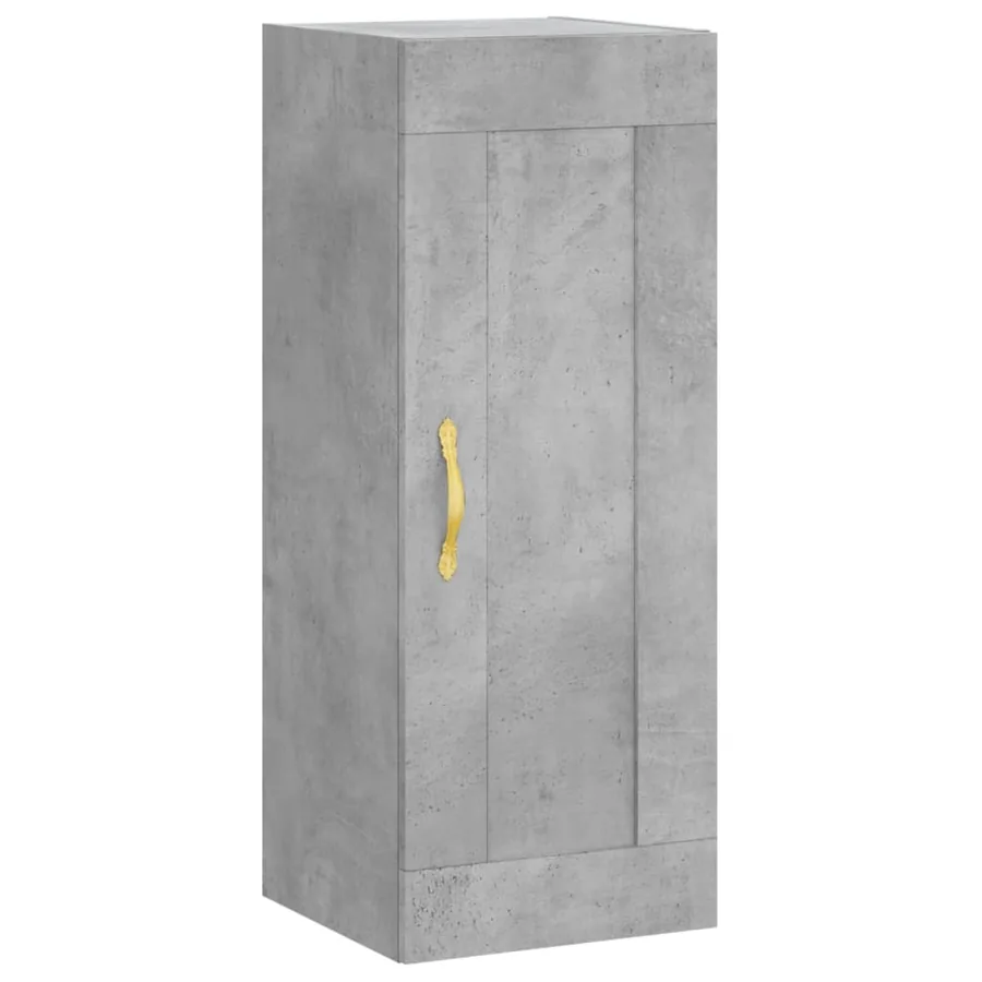 Buffet haut Gris béton 34,5x34x180 cm Bois d'ingénierie - 6