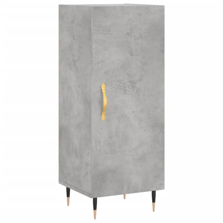 Buffet haut Gris béton 34,5x34x180 cm Bois d'ingénierie - 6