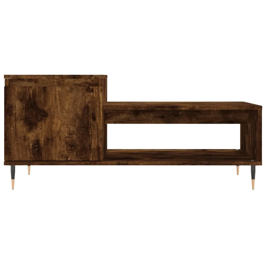 Table basse Chêne fumé 100x50x45 cm Bois d'ingénierie - 5