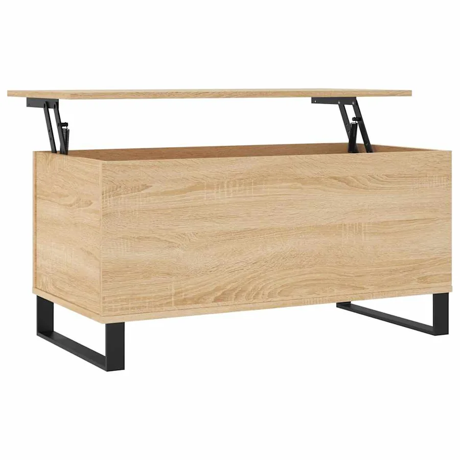 Table basse Chêne sonoma 90x44,5x45 cm Bois d'ingénierie - 2