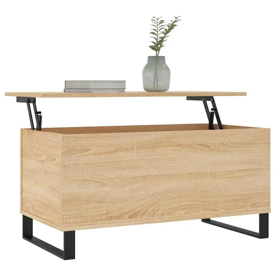 Table basse Chêne sonoma 90x44,5x45 cm Bois d'ingénierie - 3
