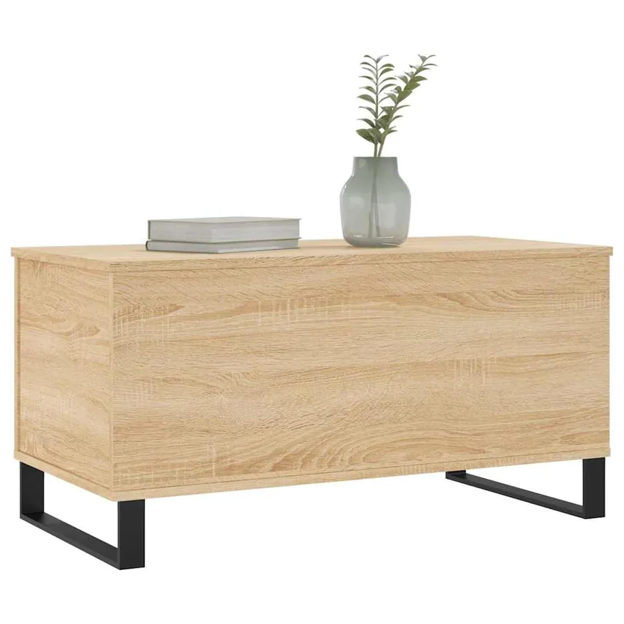 Table basse Chêne sonoma 90x44,5x45 cm Bois d'ingénierie - 4