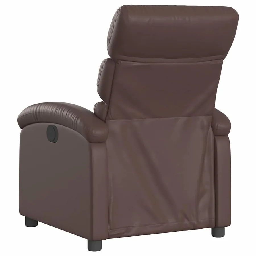 Fauteuil inclinable Marron Similicuir - 5