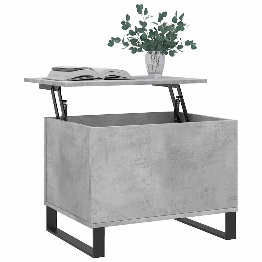 Table basse Gris béton 60x44,5x45 cm Bois d'ingénierie - 3