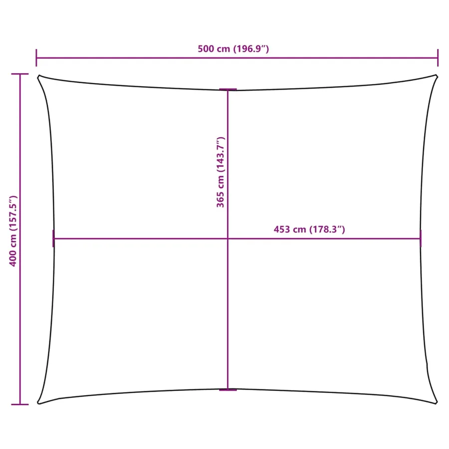 Voile de parasol tissu oxford rectangulaire 4x5 m terre cuite - 10