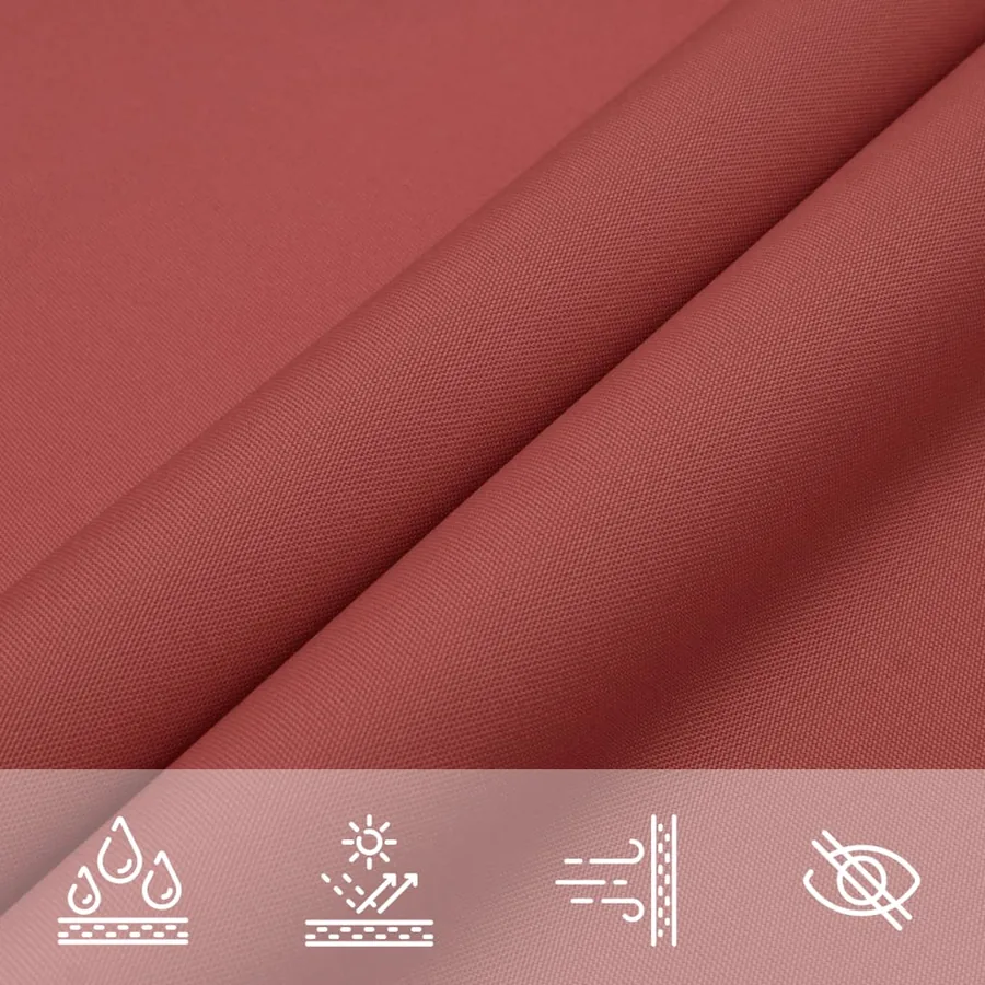 Voile de parasol tissu oxford rectangulaire 4x5 m terre cuite - 8