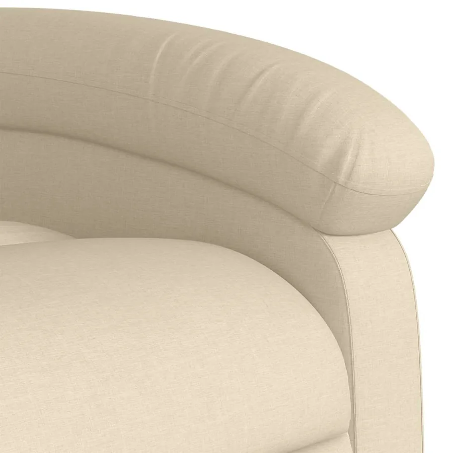 Fauteuil de massage inclinable Crème Tissu - 10