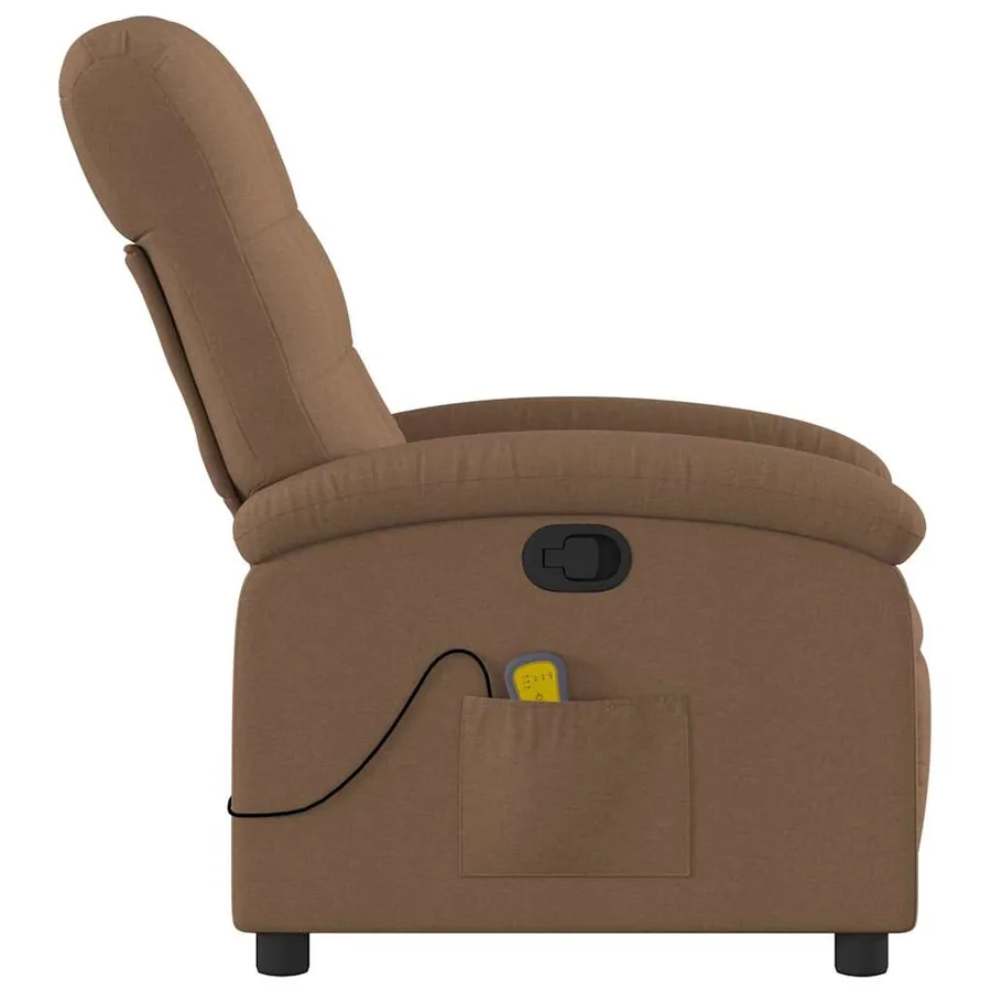 Fauteuil de massage inclinable Marron Tissu - 5