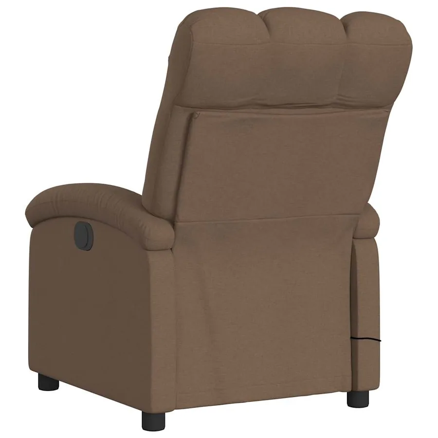 Fauteuil de massage inclinable Marron Tissu - 6