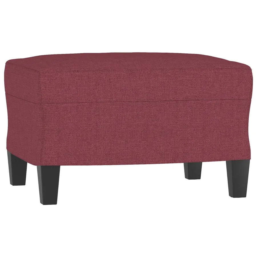 Ensemble de canapés 3 pcs avec coussins Rouge bordeaux Tissu - 5