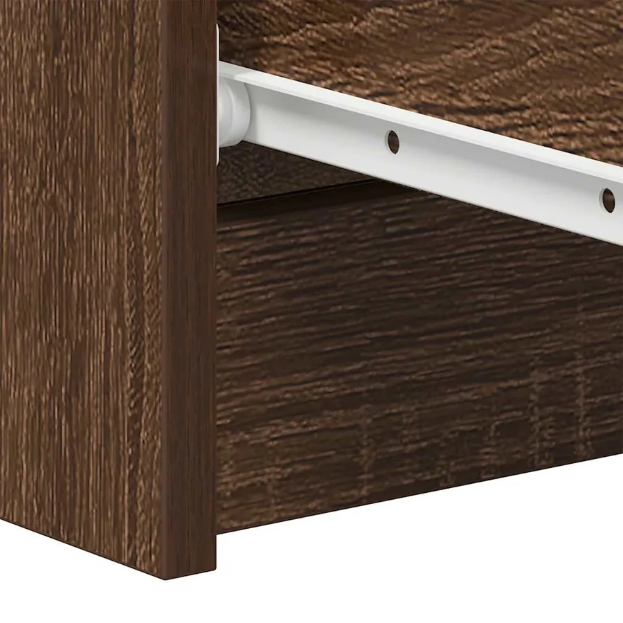 Buffet Chêne marron 60x35x98,5 cm Bois d'ingénierie - 10