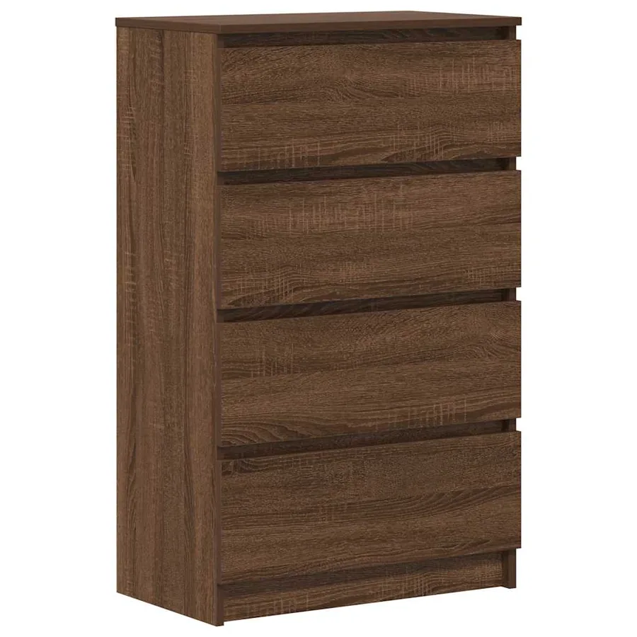 Buffet Chêne marron 60x35x98,5 cm Bois d'ingénierie - 2