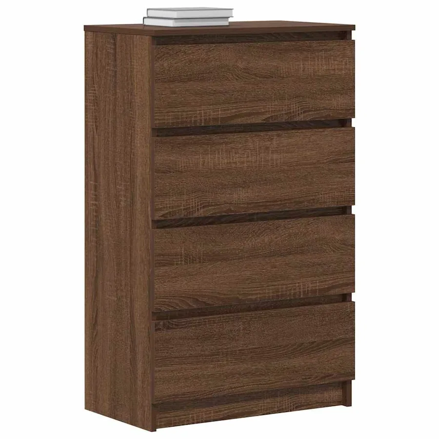 Buffet Chêne marron 60x35x98,5 cm Bois d'ingénierie - 4