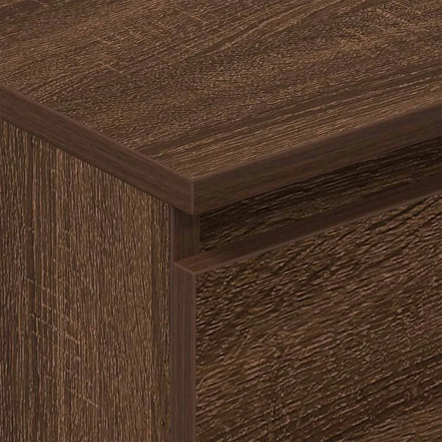 Buffet Chêne marron 60x35x98,5 cm Bois d'ingénierie - 9
