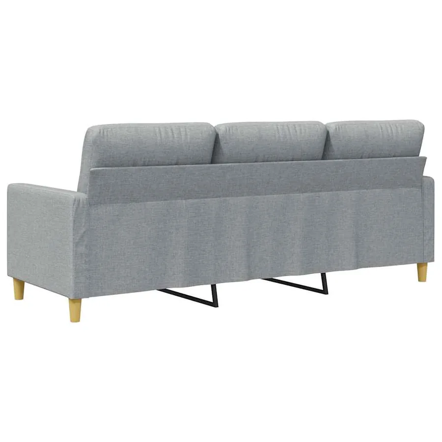 Canapé à 3 places Gris clair 180 cm Tissu - 6