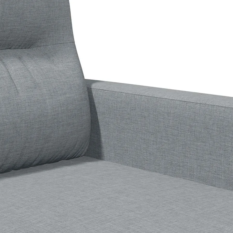 Canapé à 3 places Gris clair 180 cm Tissu - 7