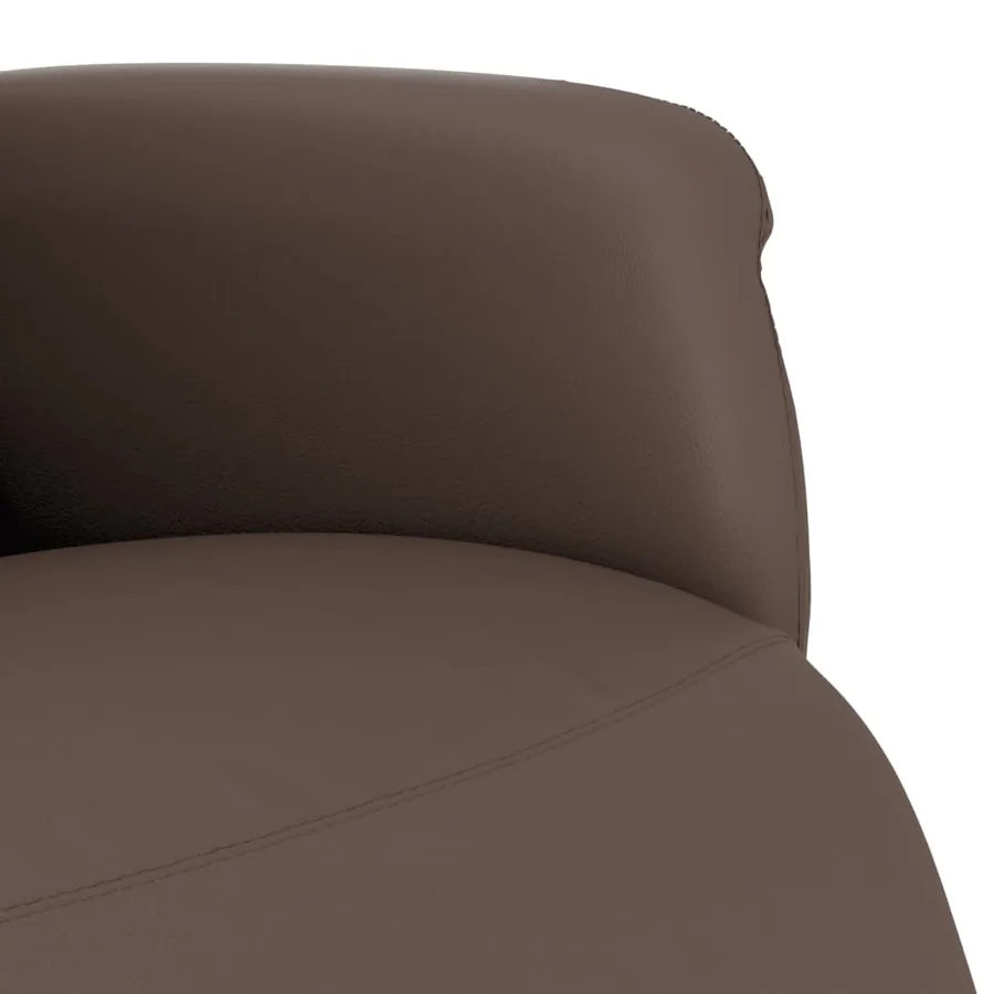 Fauteuil inclinable avec repose-pieds marron similicuir - 7