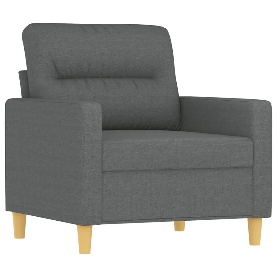 Ensemble de canapés 4 pcs avec coussins Gris foncé Tissu - 3