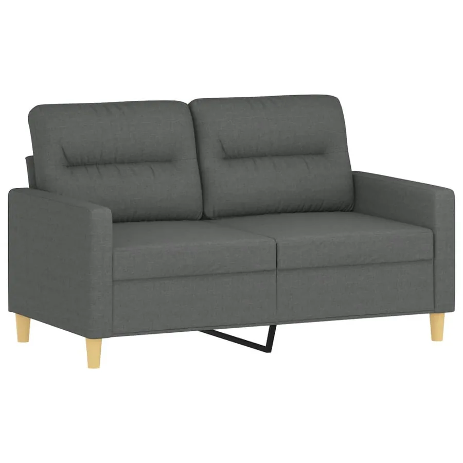 Ensemble de canapés 4 pcs avec coussins Gris foncé Tissu - 4