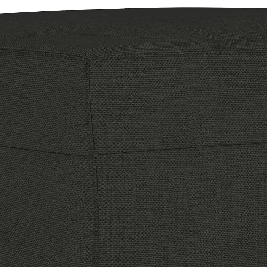 Ensemble de canapés 4 pcs avec coussins noir tissu - 8