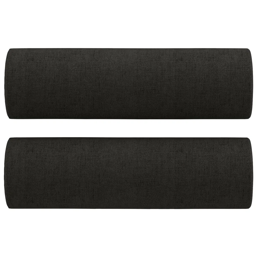 Ensemble de canapés 4 pcs avec coussins noir tissu - 9