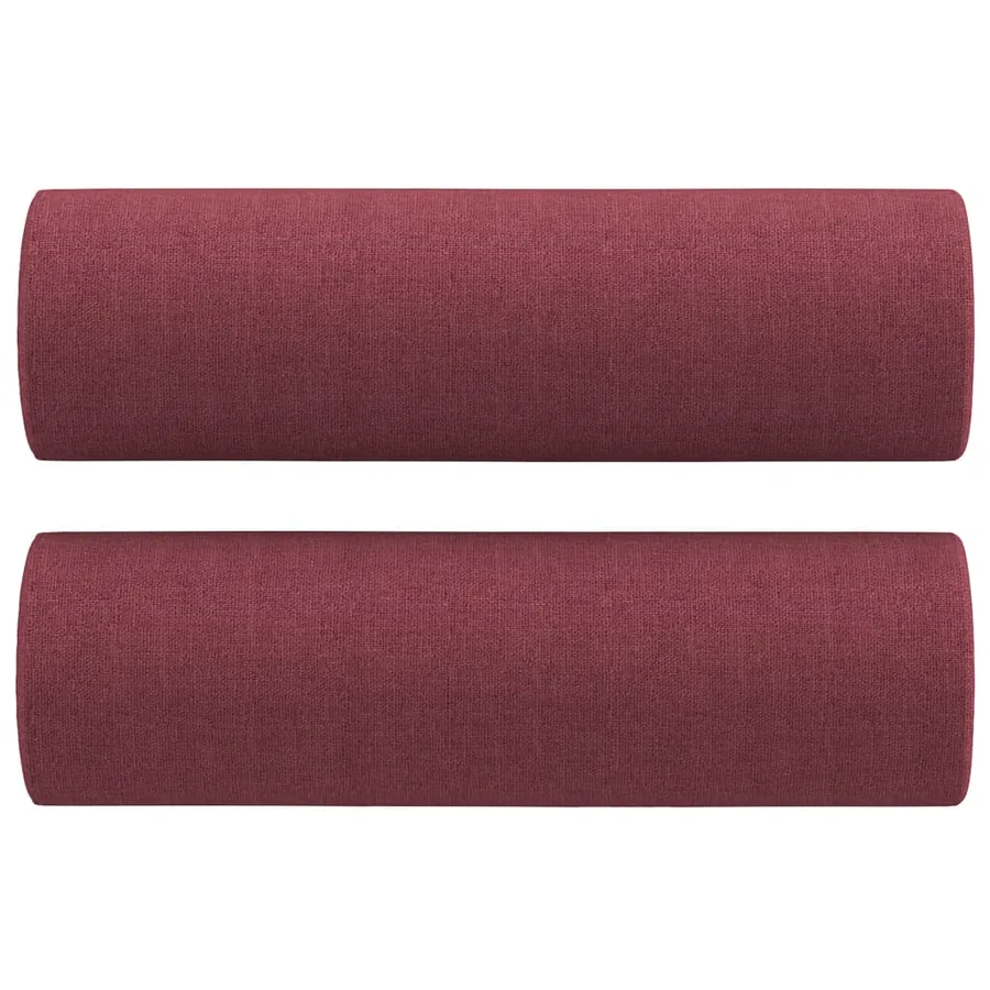 Canapé 2 places avec oreillers bordeaux 140 cm tissu - 5