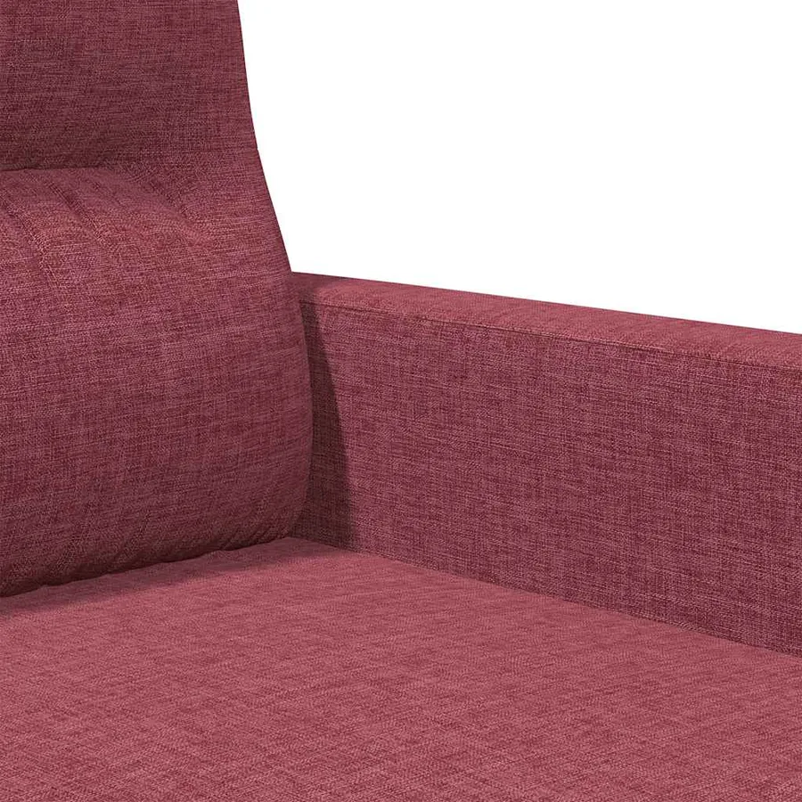 Canapé à 2 places Rouge bordeaux 140 cm Tissu - 7