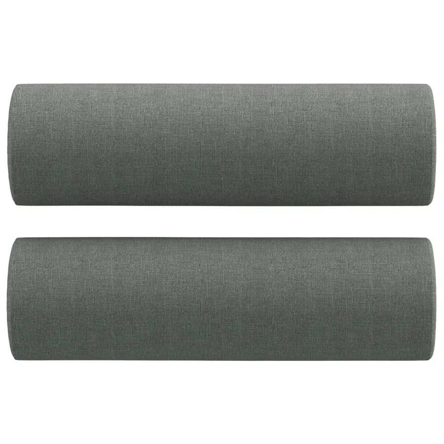 Ensemble de canapés 2 pcs coussins gris foncé tissu - 6