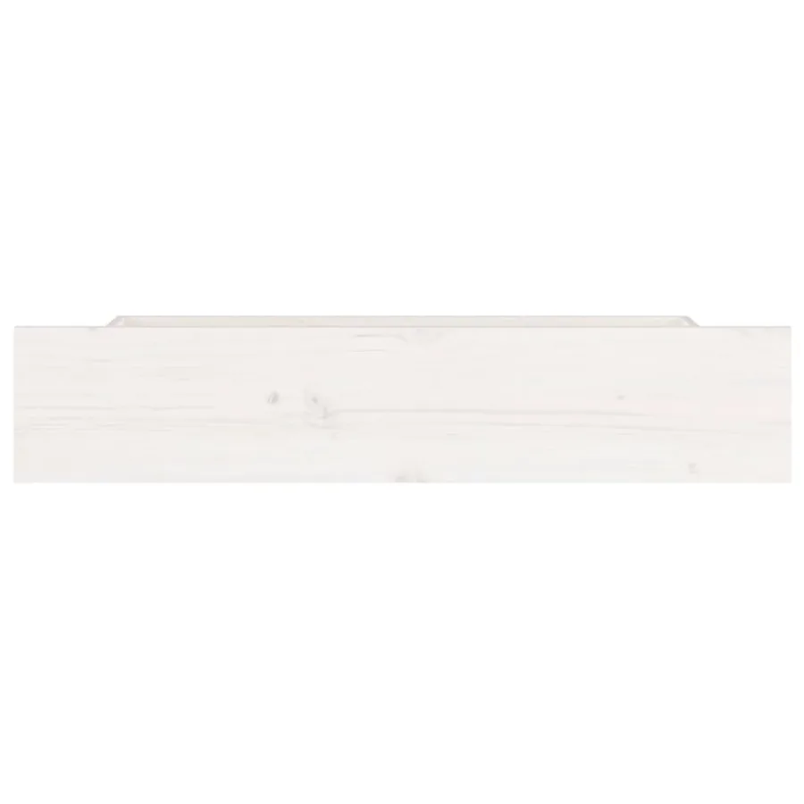 Tiroirs de lit 4 pcs Blanc Bois de pin massif - 4