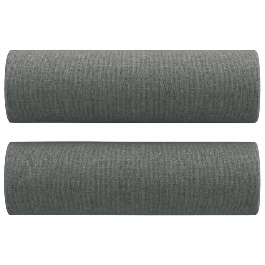 Ensemble de canapés 3 pcs coussins gris foncé tissu - 6
