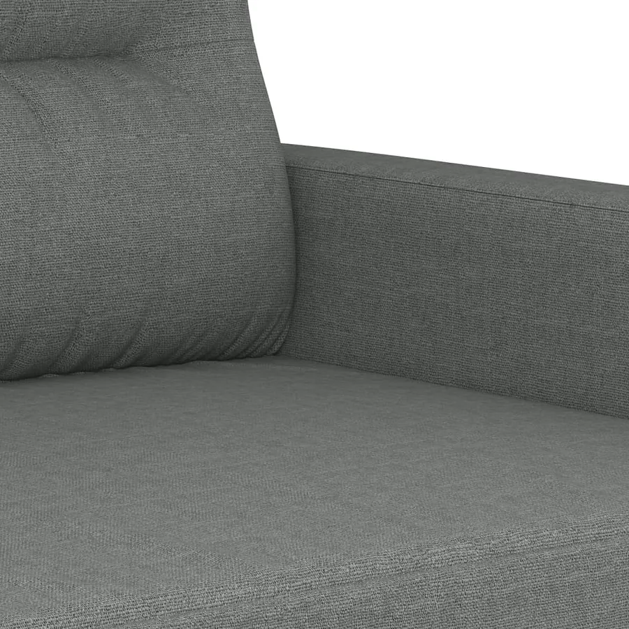 Ensemble de canapés 3 pcs coussins gris foncé tissu - 8