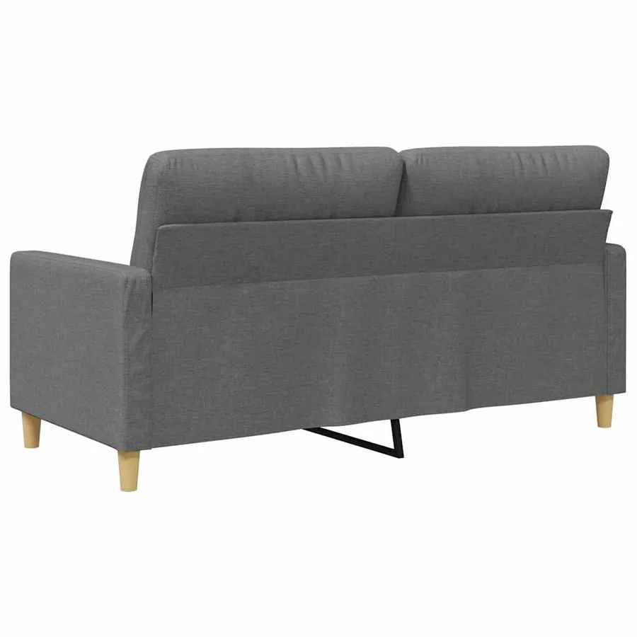 Canapé à 2 places Gris foncé 140 cm Tissu - 6