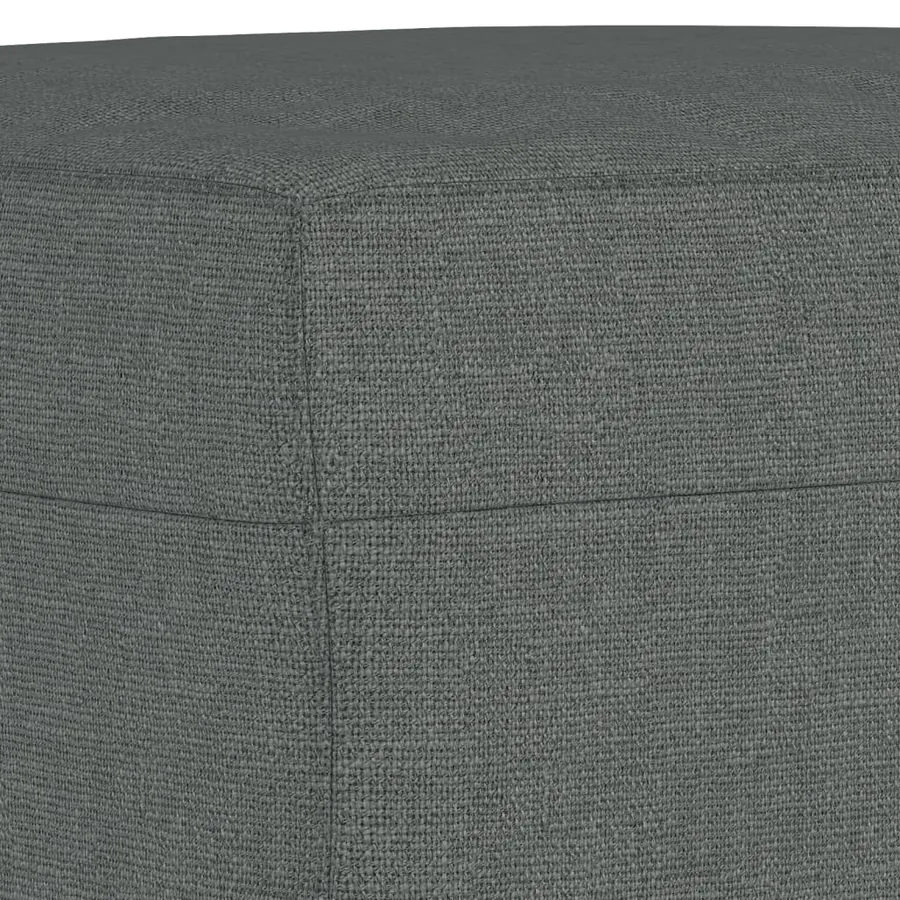 Ensemble de canapés 3 pcs coussins gris foncé tissu - 7