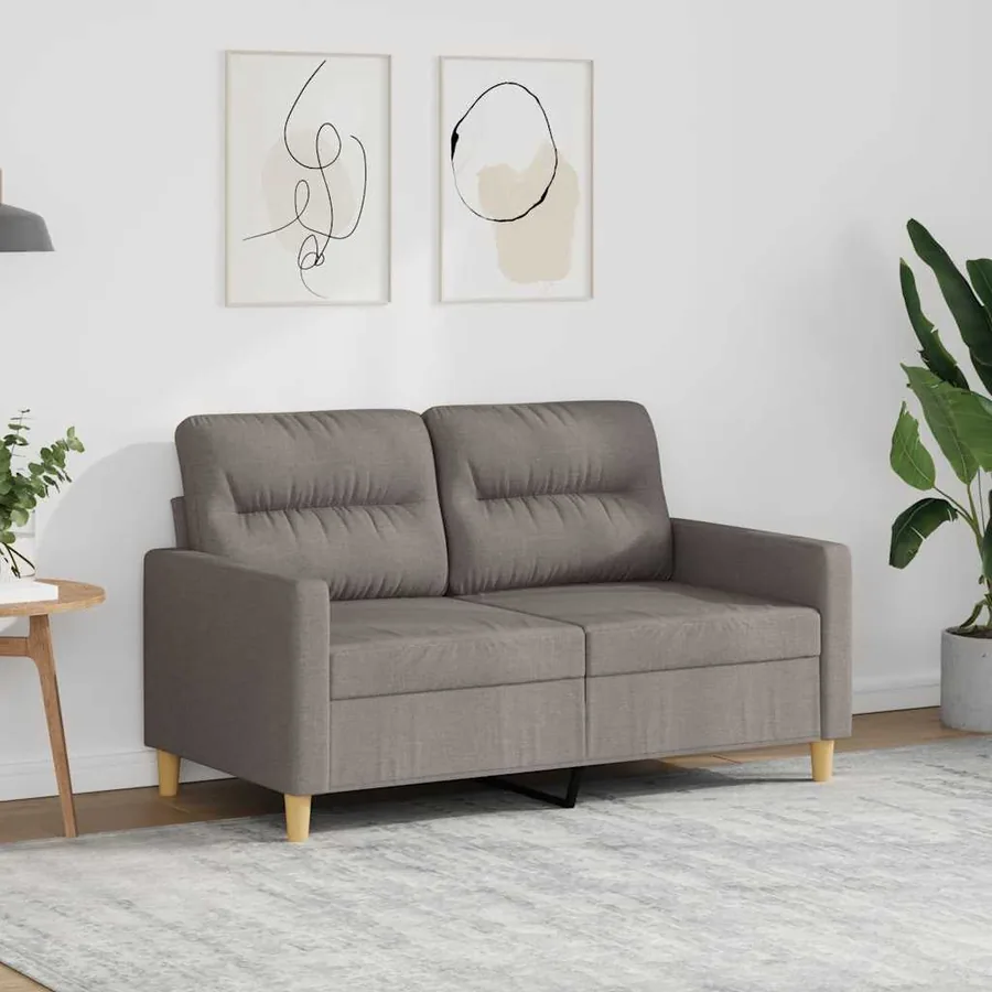 Canapé à 2 places Taupe 120 cm Tissu