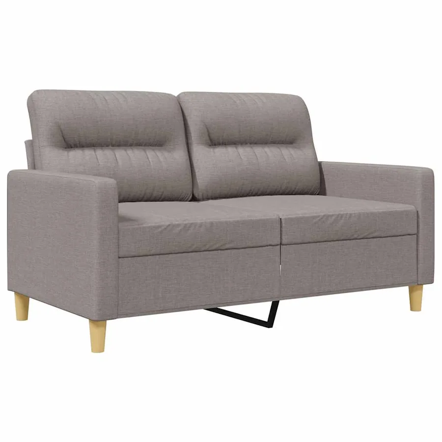 Canapé à 2 places Taupe 120 cm Tissu - 2