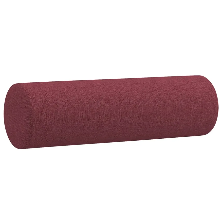 Ensemble de canapés 2 pcs avec coussins rouge bordeaux tissu - 7
