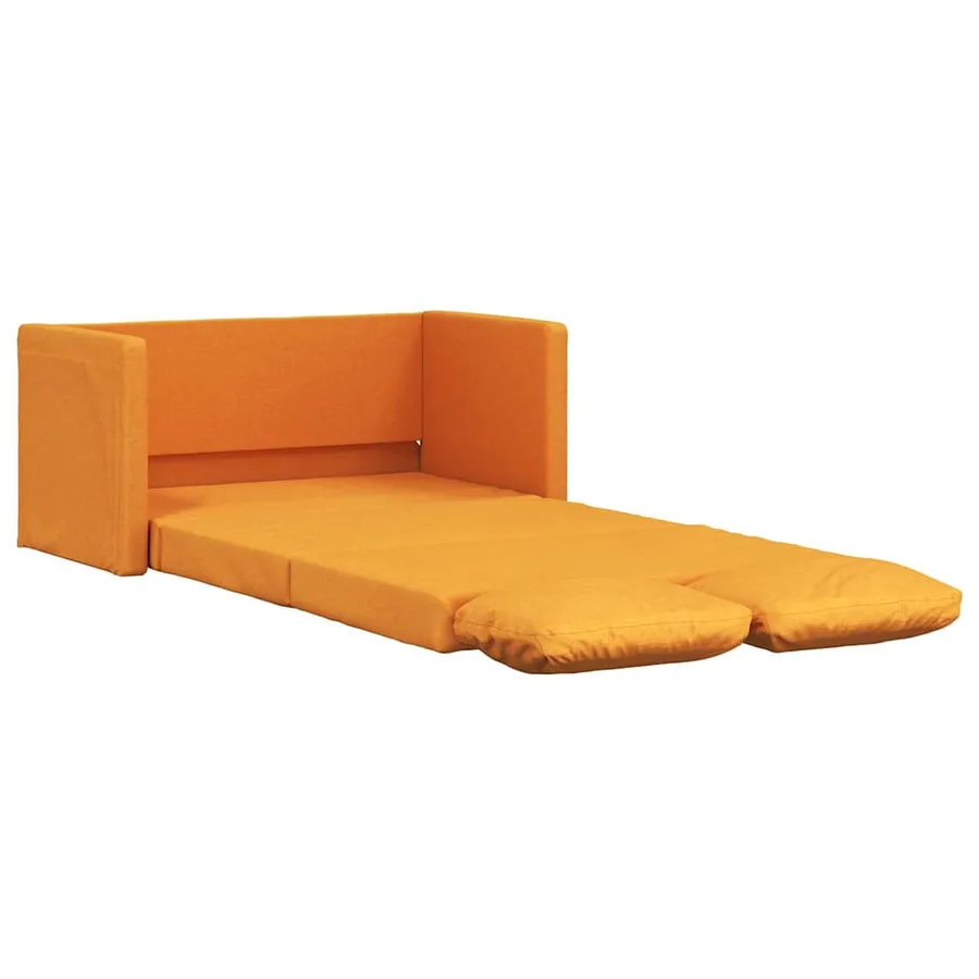 Canapé-lit 2 en 1 jaune foncé 112x174x55 cm tissu - 2