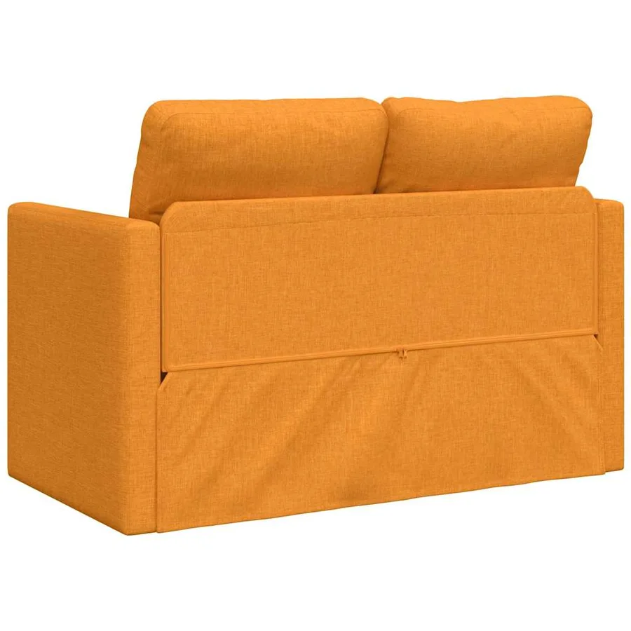 Canapé-lit 2 en 1 jaune foncé 112x174x55 cm tissu - 6