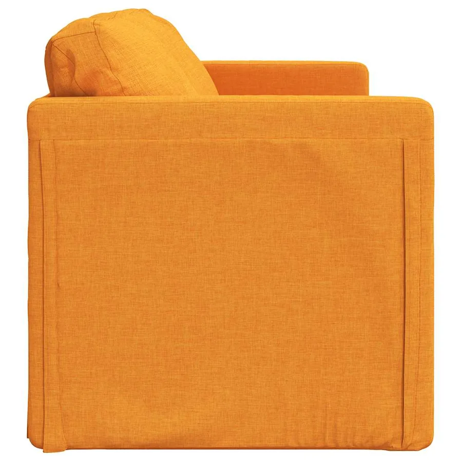 Canapé-lit 2 en 1 jaune foncé 112x174x55 cm tissu - 7