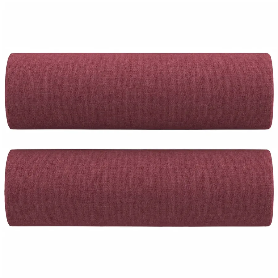 Canapé 2 places avec oreillers bordeaux 120 cm tissu - 5