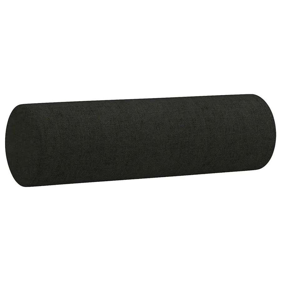 Canapé 2 places avec oreillers décoratifs noir 140 cm tissu - 6