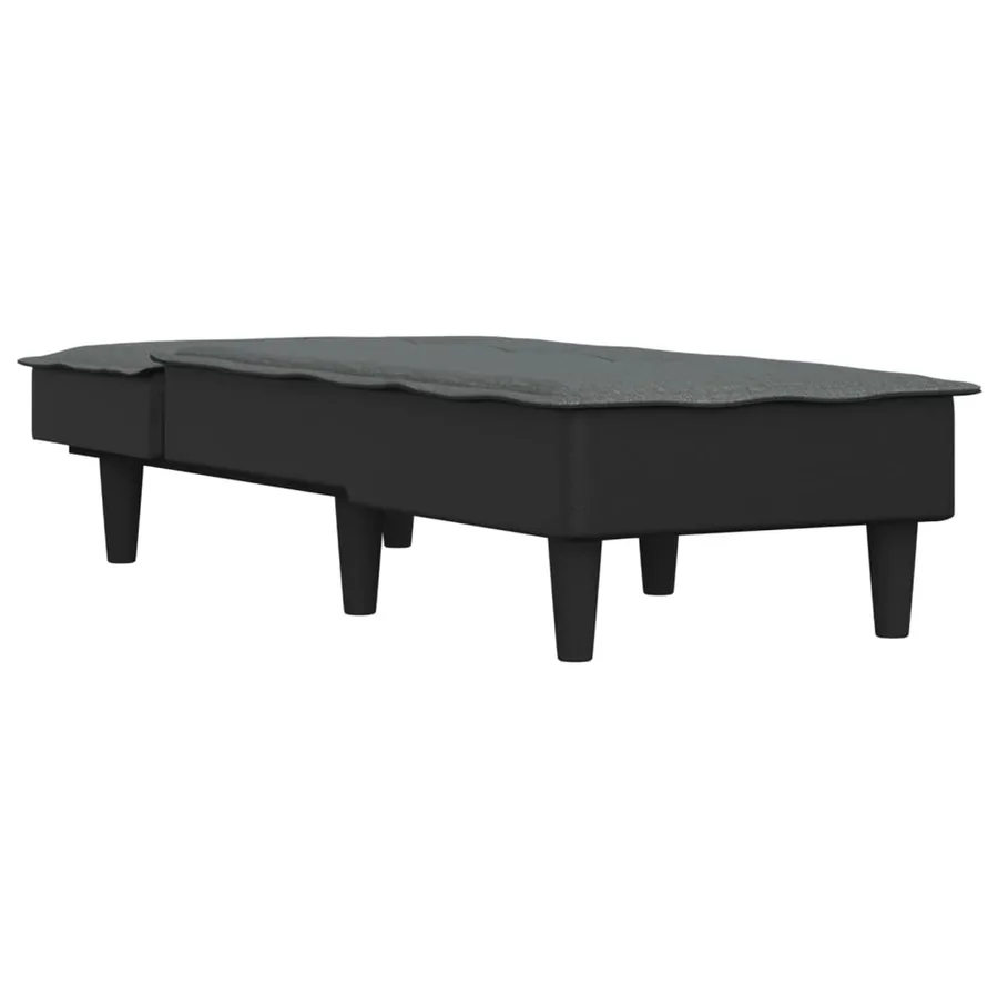 Chaise longue gris foncé tissu - 3
