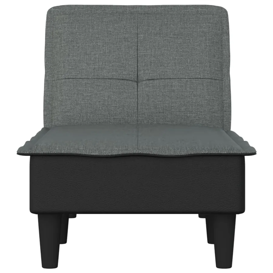 Chaise longue gris foncé tissu - 4