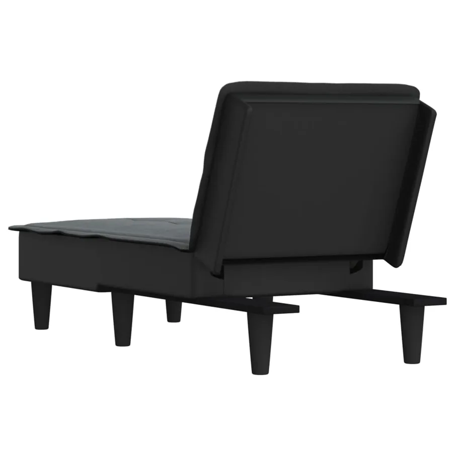 Chaise longue gris foncé tissu - 5