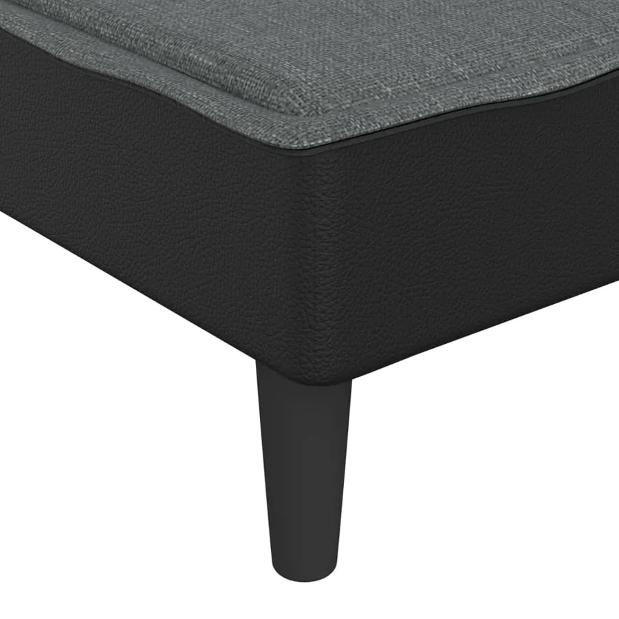 Chaise longue gris foncé tissu - 7