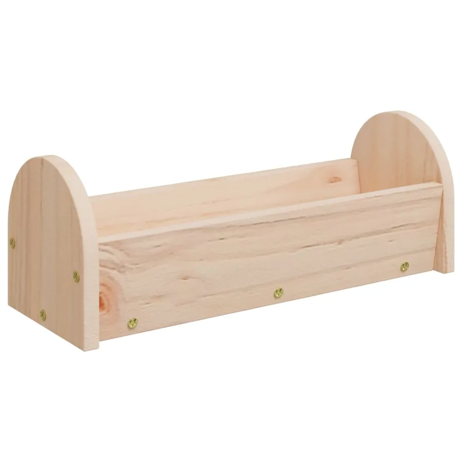 Mangeoire à foin pour lapins 28x10x10 cm bois massif de sapin - 2
