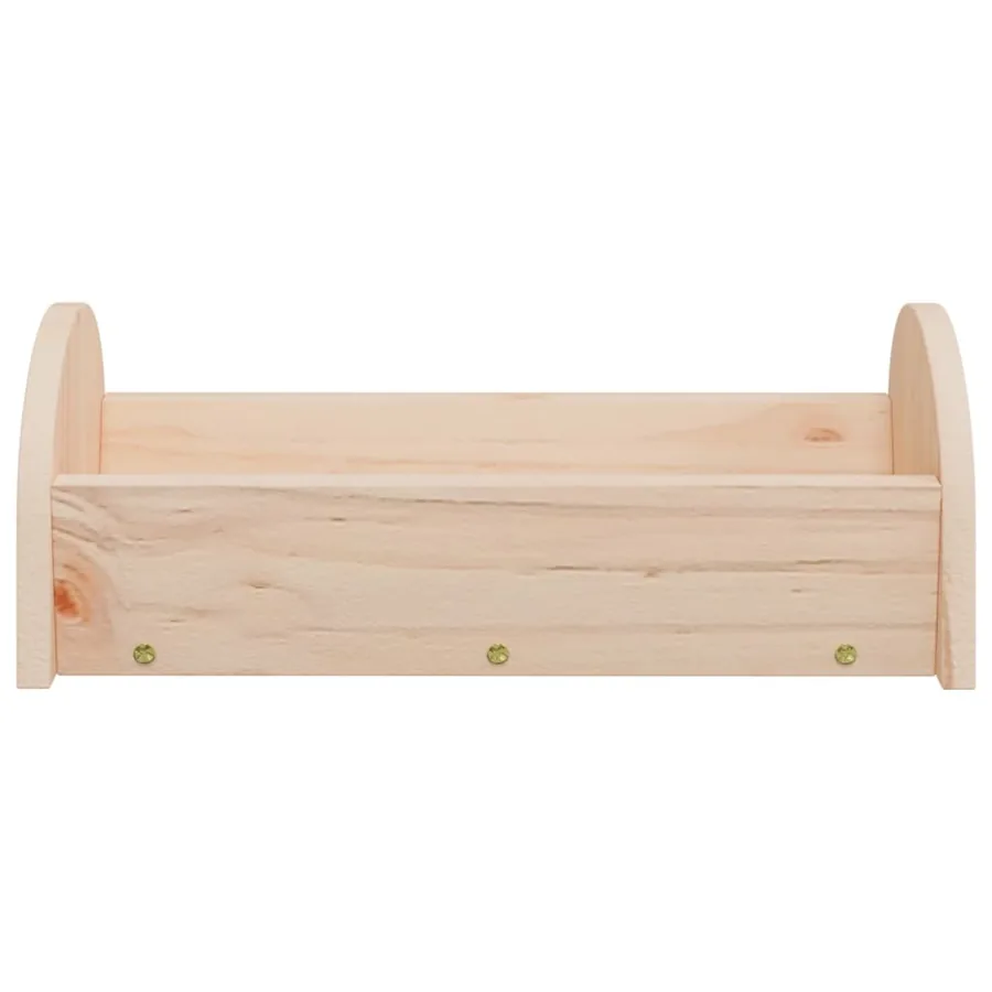 Mangeoire à foin pour lapins 28x10x10 cm bois massif de sapin - 3