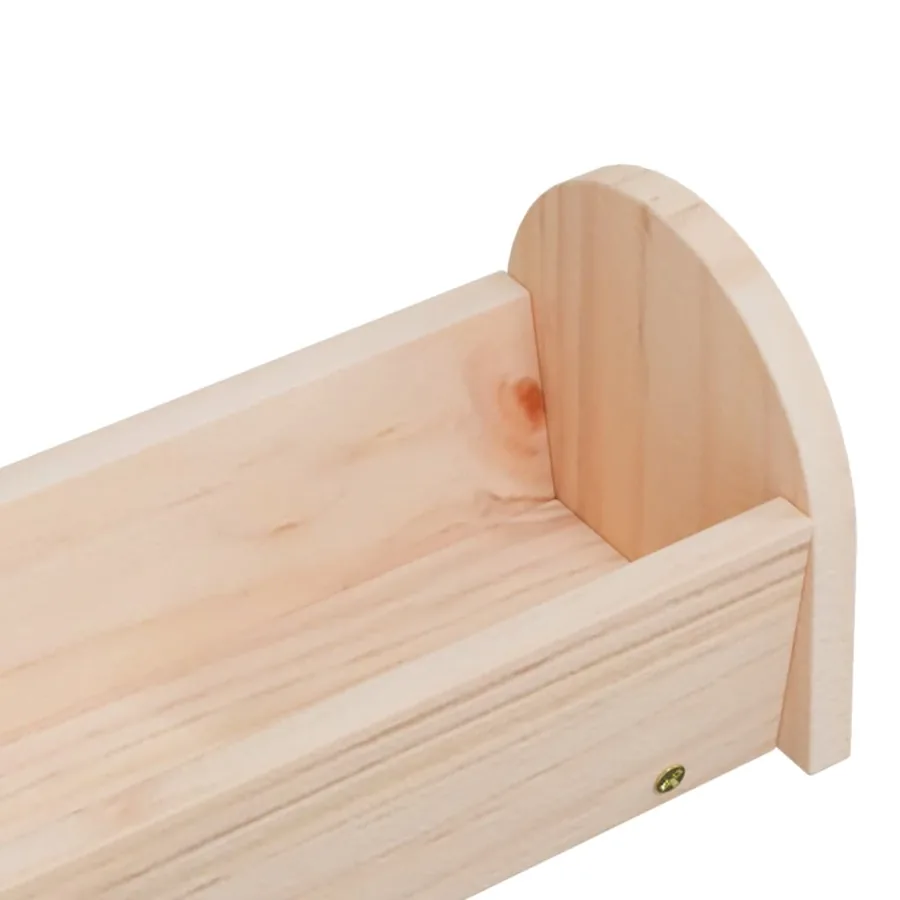 Mangeoire à foin pour lapins 28x10x10 cm bois massif de sapin - 6